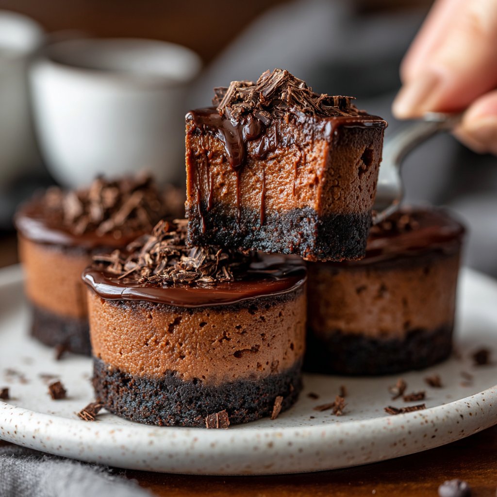 Rich Chocolate Cheesecake Bites