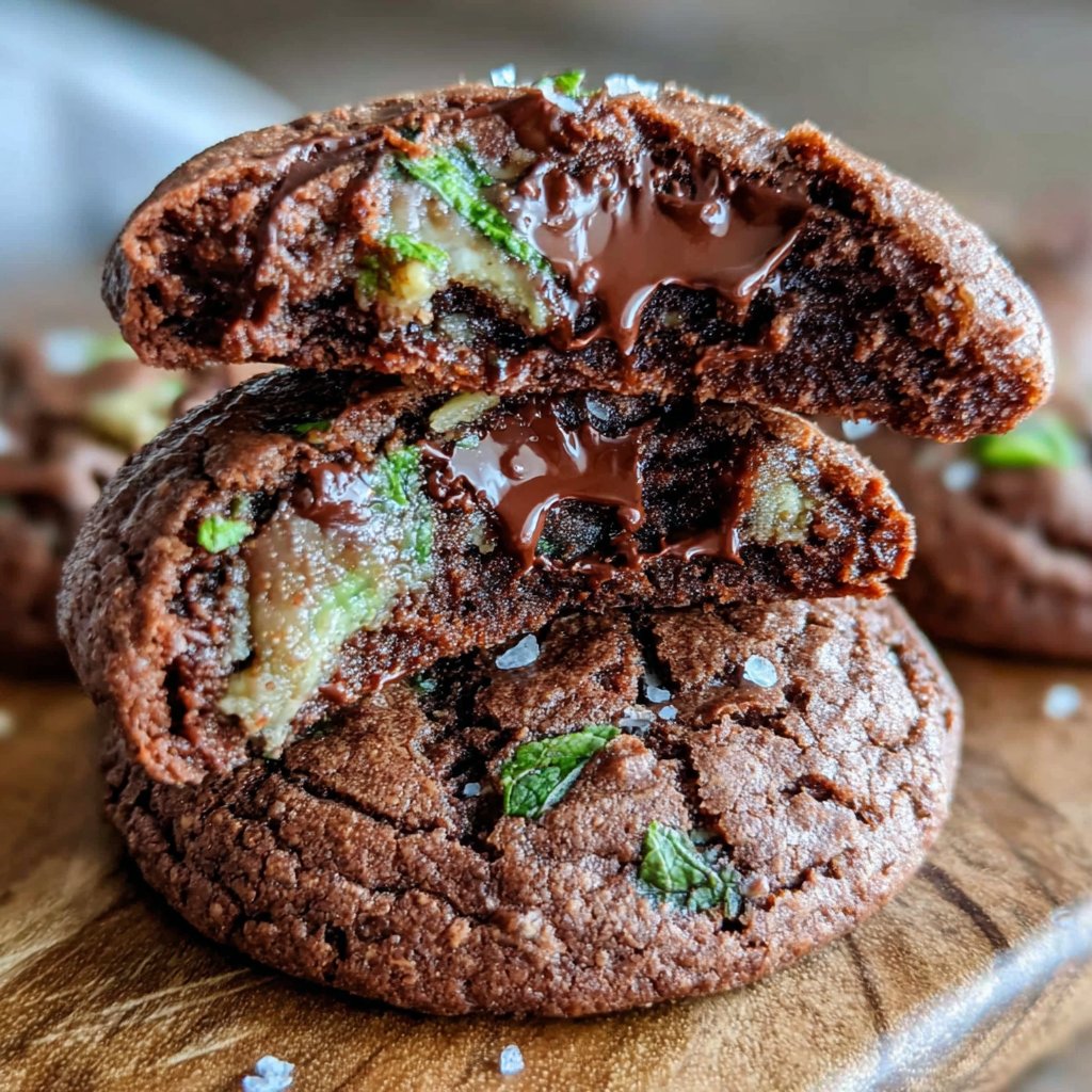 Mint Chocolate Brownie Cookies