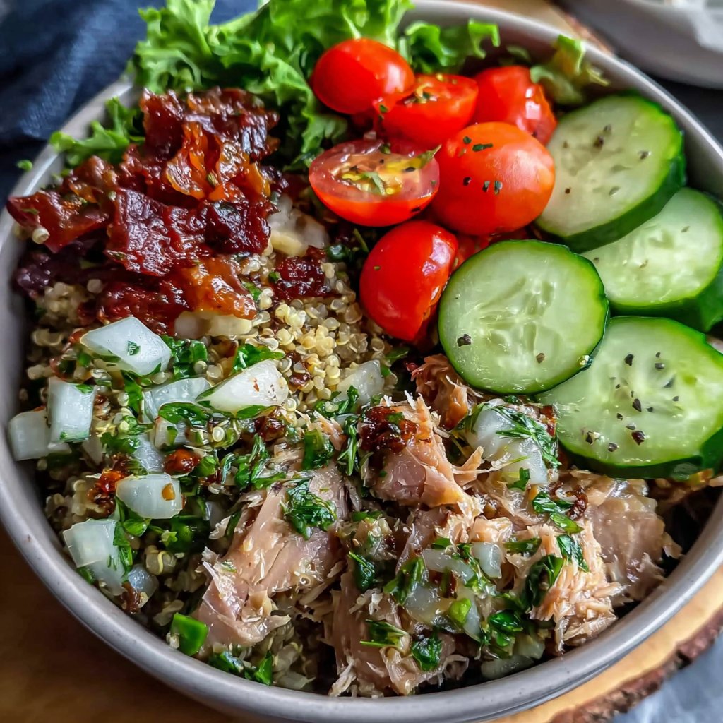 Mediterranean Tuna Quinoa Bowl